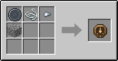 Crafting Plumb Line: a Blank Rune and String, Iron Nugget and Cobblestone