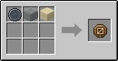 Crafting Polish: a Blank Rune and Polished Andesite and Sand