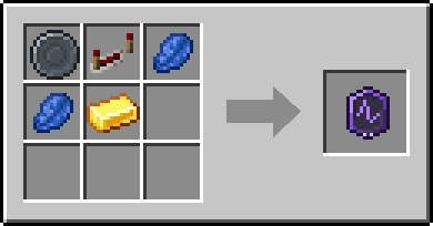 Crafting Pulse: a Blank Rune and Redstone Repeater, plus 2 Lapis Lazuli and a Gold Ingot