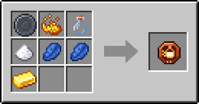 Crafting Quickbrew: a Blank Rune and Blaze Powder, Glass Bottle and Sugar, plus 2 Lapis Lazuli and a Gold Ingot