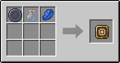 Crafting Reservoir Circle: a Blank Rune and Glass Bottle and Lapis Lazuli