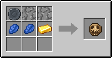 Crafting Root: a Blank Rune and 2x Vines, plus 2 Lapis Lazuli and a Gold Ingot