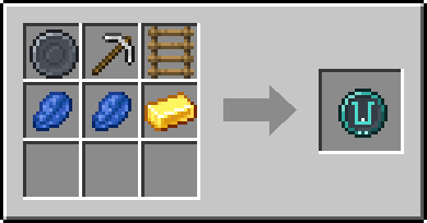 Crafting Shaft: a Blank Rune and Iron Pickaxe and Ladder