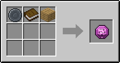 Crafting Shelf Count: a Blank Rune and Book and Oak Planks