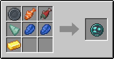 Crafting Shoal: a Blank Rune and Tropical Fish, Raw Salmon and Prismarine Shard