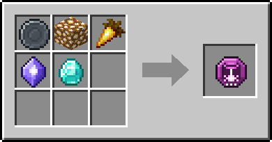 Crafting Smite: a Blank Rune and Glowstone and Golden Carrot, plus a Mana Crystal and a Diamond