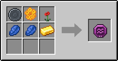 Crafting Soothe: a Blank Rune and Honeycomb and Poppy, plus 2 Lapis Lazuli and a Gold Ingot