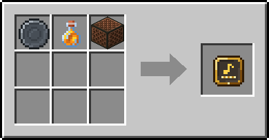 Crafting Soothing: a Blank Rune and Honey Bottle and Note Block