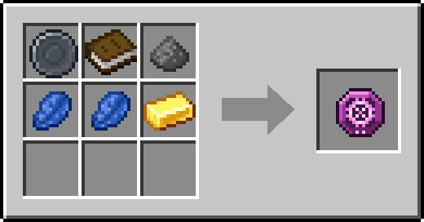 Crafting Spellbrand: a Blank Rune and Book and Gunpowder, plus 2 Lapis Lazuli and a Gold Ingot