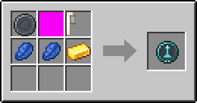 Crafting Spire: a Blank Rune and Cobblestone Wall and End Rod