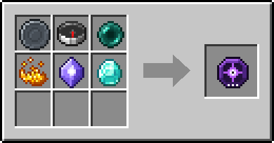 Crafting Stronghold Compass: a Blank Rune and Compass, Ender Pearl and Blaze Powder
