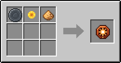 Crafting Sunbask: a Blank Rune and Sunflower and Glowstone Dust