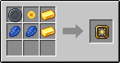 Crafting Sunlit: a Blank Rune and Sunflower and Gold Ingot, plus 2 Lapis Lazuli and a Gold Ingot