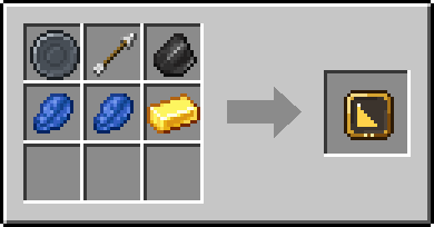 Crafting Tapering: a Blank Rune and Arrow and Flint, plus 2 Lapis Lazuli and a Gold Ingot
