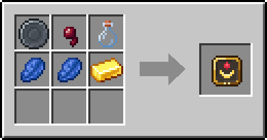 Crafting Thirst: a Blank Rune and Spider Eye and Glass Bottle, plus 2 Lapis Lazuli and a Gold Ingot