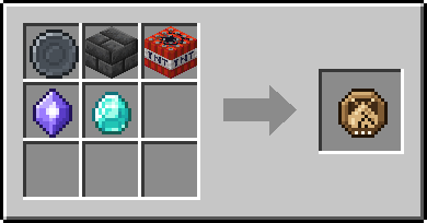 Crafting Tremor: a Blank Rune and Deepslate Bricks and TNT, plus a Mana Crystal and a Diamond