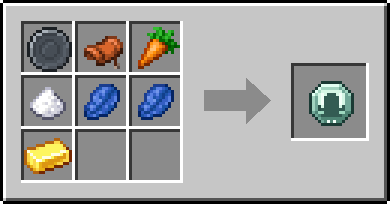 Crafting Trot: a Blank Rune and Saddle, Carrot and Sugar, plus 2 Lapis Lazuli and a Gold Ingot