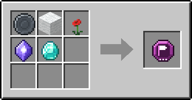 Crafting Truce: a Blank Rune and White Wool and Poppy, plus a Mana Crystal and a Diamond