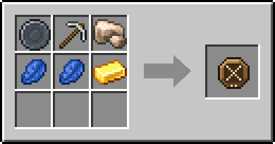 Crafting Vein: a Blank Rune and Iron Pickaxe and Raw Iron, plus 2 Lapis Lazuli and a Gold Ingot