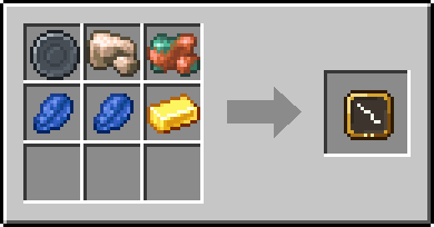 Crafting Veinfollow: a Blank Rune and Raw Iron and Raw Copper, plus 2 Lapis Lazuli and a Gold Ingot