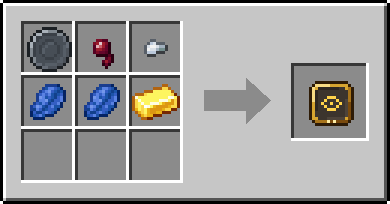 Crafting Vigil Circle: a Blank Rune and Spider Eye and Iron Nugget, plus 2 Lapis Lazuli and a Gold Ingot