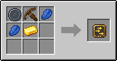 Crafting Volley: a Blank Rune and Crossbow, plus 2 Lapis Lazuli and a Gold Ingot