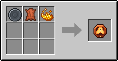 Crafting Warm Cloak: a Blank Rune and Leather and Blaze Powder