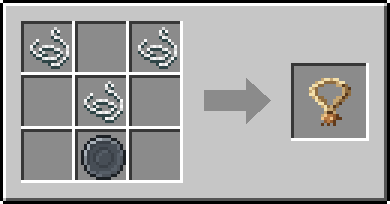 Crafting grid: top row String · empty · String; middle row empty · String · empty; bottom row empty · Blank Rune · empty