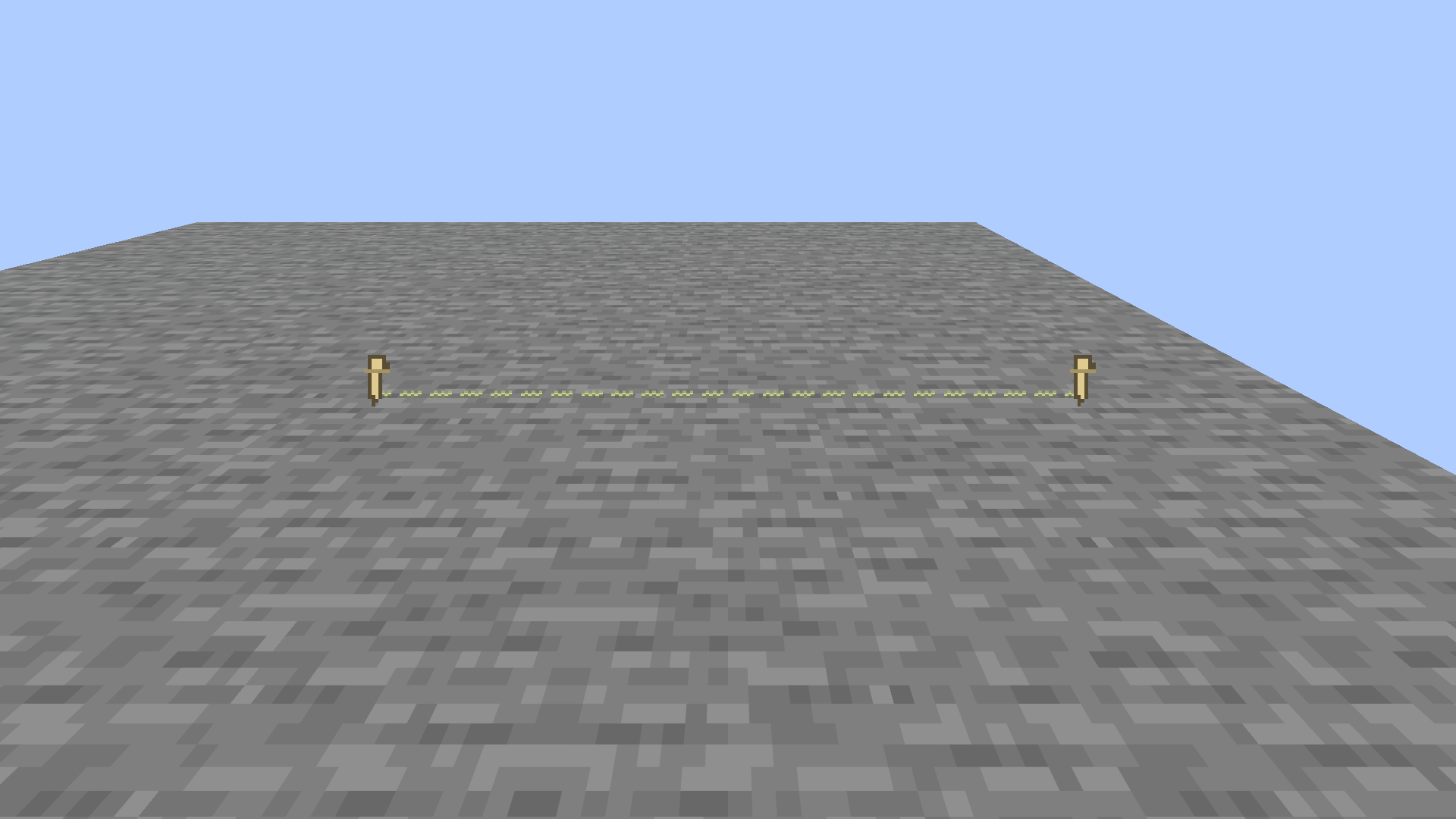 A checked crossing marked by braid and pegs